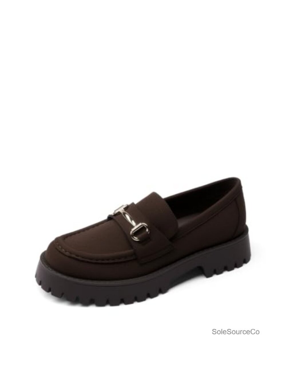 Platform Chunky Loafers Faux Suede Slip-On Shoes